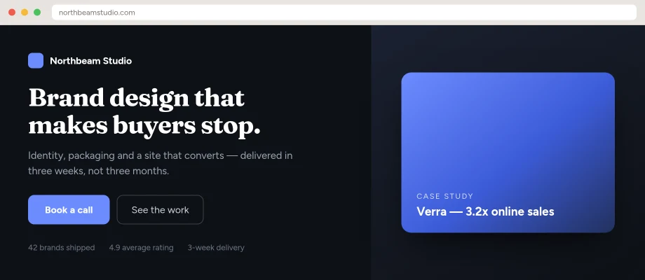 A landing page built with this setup