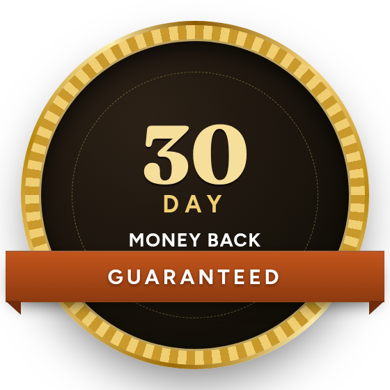 30-day money back guarantee